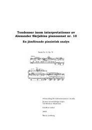 Tendenser inom interpretationer av Alexander Skrjabins pianosonat ...