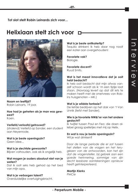 Nieuws van NW&I - NWSV Helix