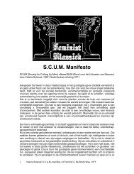 S.C.U.M. Manifesto - radicaal feminisme