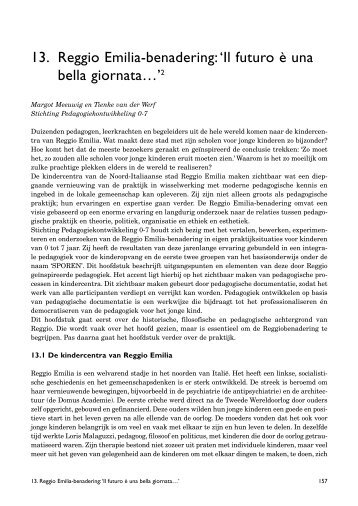 Reggio Emilia-benadering (pdf) - stichting pedagogiekontwikkeling ...