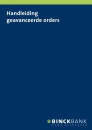 Handleiding geavanceerde orders