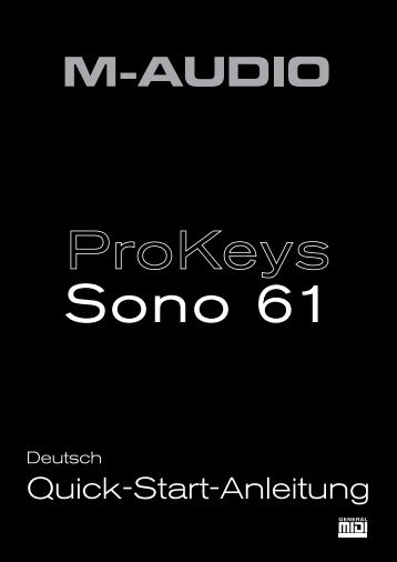 Prokeys Sono 61 | Quick-Start-Anleitung - M-Audio
