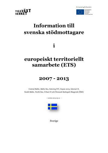 Information till svenska stödmottagare i ETS - Tillväxtverket