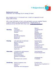 Weekmenu 't Reijgersbosch