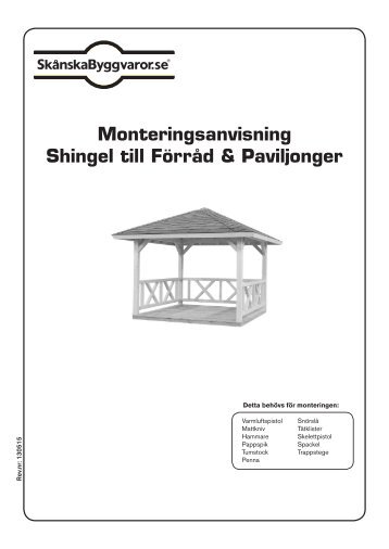 Monteringsanvisning Takshingel - Skånska Byggvaror