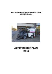 ACTIVITEITENPLAN 2012 - Patrimonium