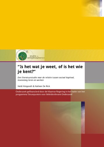 “Is het wat je weet, of is het wie je kent?”