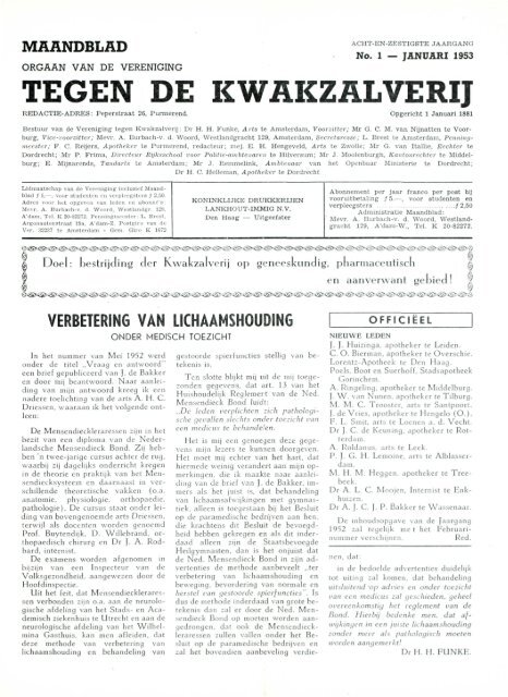 maandblad - Vereniging tegen de Kwakzalverij