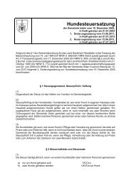 Hundesteuersatzung - Gemeinde Inden