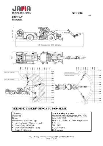 Ladda ner teknisk specifikation som PDF - Jama Mining Machines AB