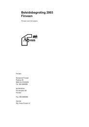Dummy-begroting gemeente Finveen (2002, pdf) - Actieprogramma ...