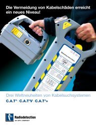 Drei Weltneuheiten von Kabelsuchsystemen - Radiodetection