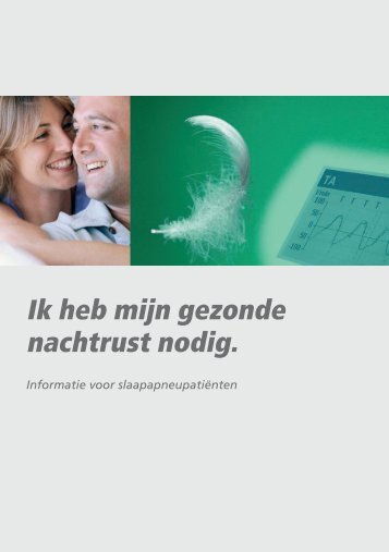 Brochure "Ik heb mijn gezonde nachtrust nodig" - vivisol nederland