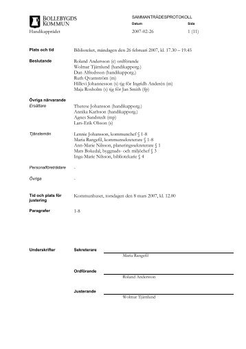 Handikapprådet 2007-02-26.pdf - Bollebygd kommun