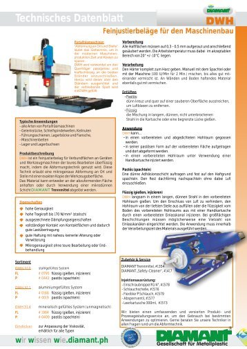 Technisches Datenblatt - DIAMANT Metallplastic Gmbh