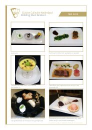 Cuisine Culinaire Nederland Afdeling West Brabant mei 2012