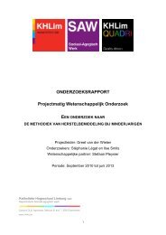 ONDERZOEKSRAPPORT Projectmatig Wetenschappelijk ... - KHLim