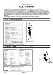 MegTax TAXAMETER INNEHÅLLSFÖRTECKNING ... - Structab AB