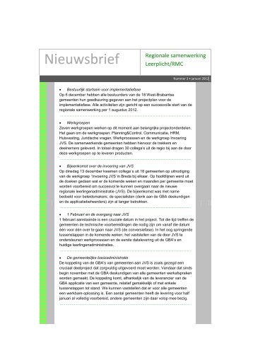 Nieuwsbrief regionalisering leerplicht jan 2012 Download