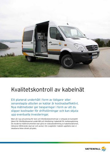 Kvalitetskontroll av kabelnät - Vattenfall