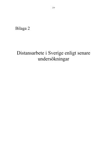 Distansarbete i Sverige enligt senare undersökningar - Regeringen