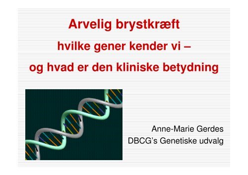 er brystkræft arveligt