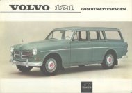 Volvo 121 Estate Mini Brochure 1962 - Dutch - Volvo Amazon ...