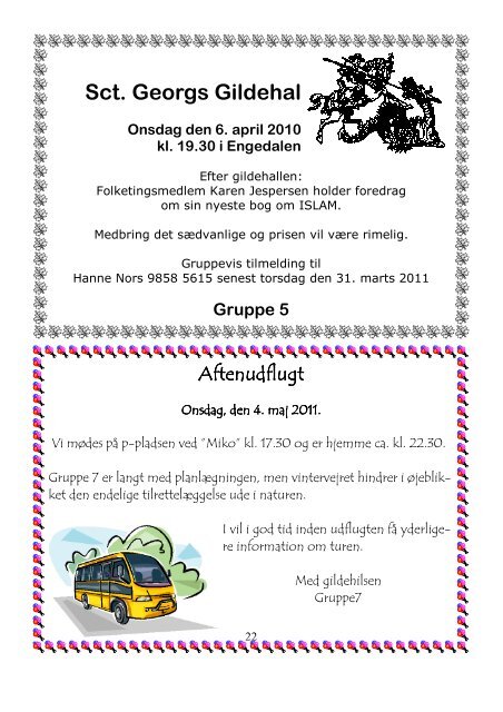 22. årgang Februar 2011 Nr. 3 - Sct Georgs Gildet i Hammel