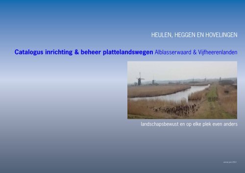 Catalogus inrichting & beheer plattelandswegen ... - ASP4all