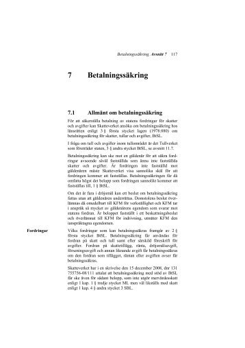 7 Betalningssäkring - Skatteverket