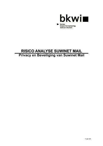 RISICO ANALYSE SUWINET MAIL - Bkwi