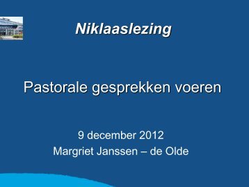 Pastorale gesprekken voeren Niklaaslezing