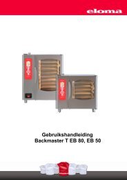 Gebruikshandleiding Backmaster T EB 80, EB 50 - Eloma