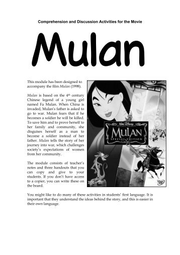 Mulan - The Curriculum Project