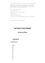 The Devil's Dictionary, by Ambrose Bierce - Englishtown