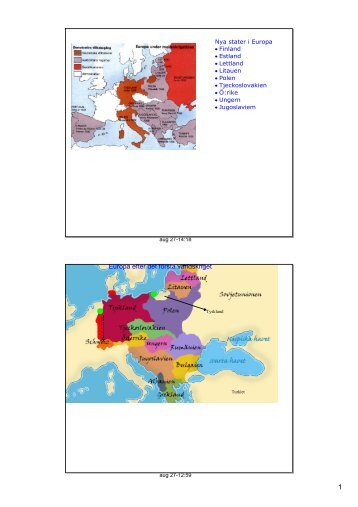 Europa efter det första världskriget - mattliden.fi