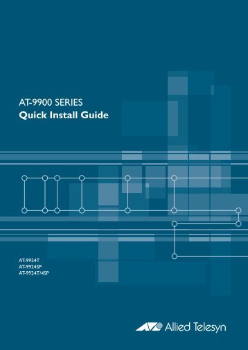 AT-9900 Series Quick Install Guide - Allied Telesis