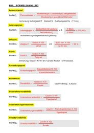 BWL und Lagerkennziffern Formelsammlung - arsunikum