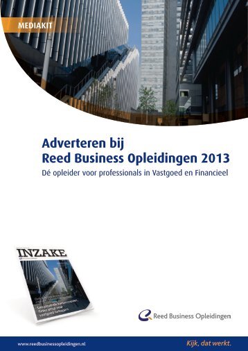 MEDIAKIT Adverteren bij Reed Business Opleidingen 2013