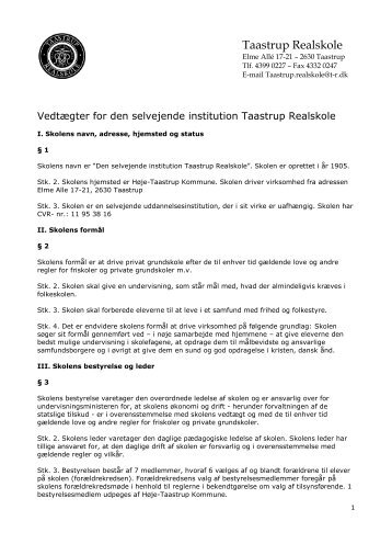 Vedtægter - Taastrup Realskole