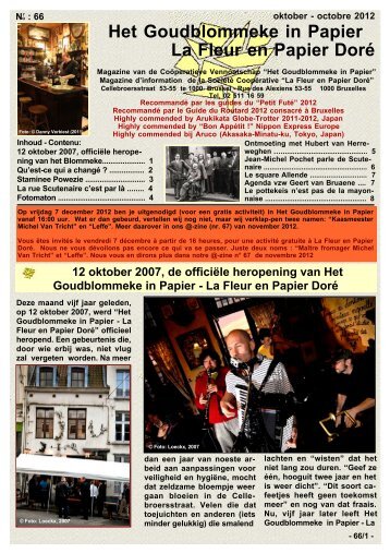 Nr. 66 ORG - Het goudblommeke in papier