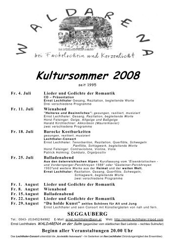 Kultursommer 2008 - Seggauberg