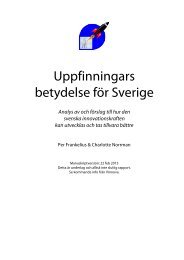 Till rapporten - Svenska Uppfinnareföreningen