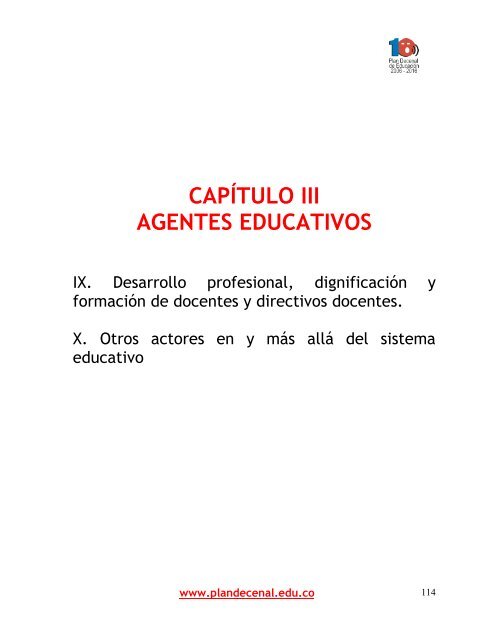 compendio general - Plan Nacional Decenal de Educación 2006-2016