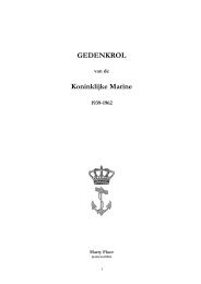 Gedenkrol Koninklijke Marine 1939-1962 / Harry ... - Veteranen-online