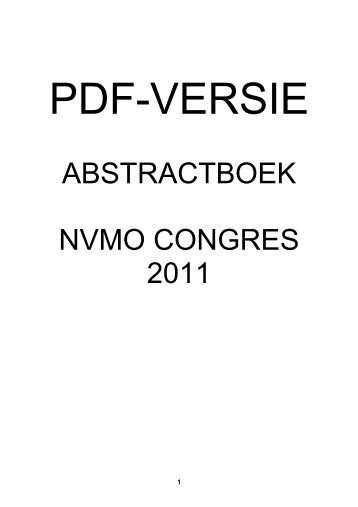 ABSTRACTBOEK NVMO CONGRES 2011 - congresboek.nl