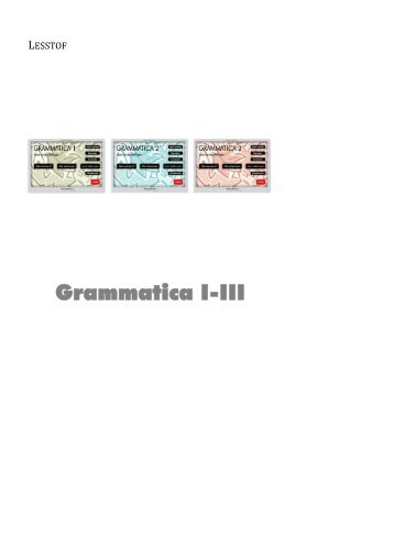 Grammatica I-III NT2