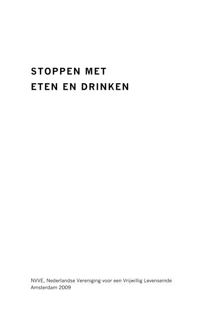 Stoppen met eten en drinken - Nvve