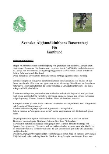 Rasstrategi - Svenska Älghundklubben