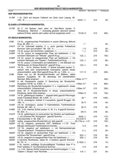 Einzellose (39,94 MB) - Auktionshaus Jürgen Götz